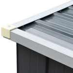 Garden Log Storage Shed Galvanised Steel Grey