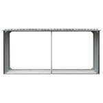 Garden Log Storage Shed Galvanised Steel - Grey