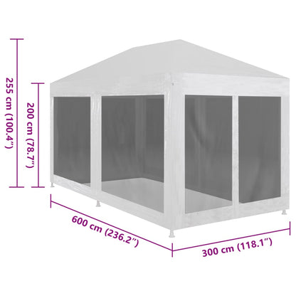 Party Tent with 6 Mesh Sidewalls