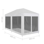 Party Tent with 6 Mesh Sidewalls