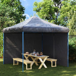 Party Tent Sidewall 2 pcs with Zipper PE Anthracite