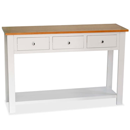 Console Table Solid Oak Wood - 118×35×77cm