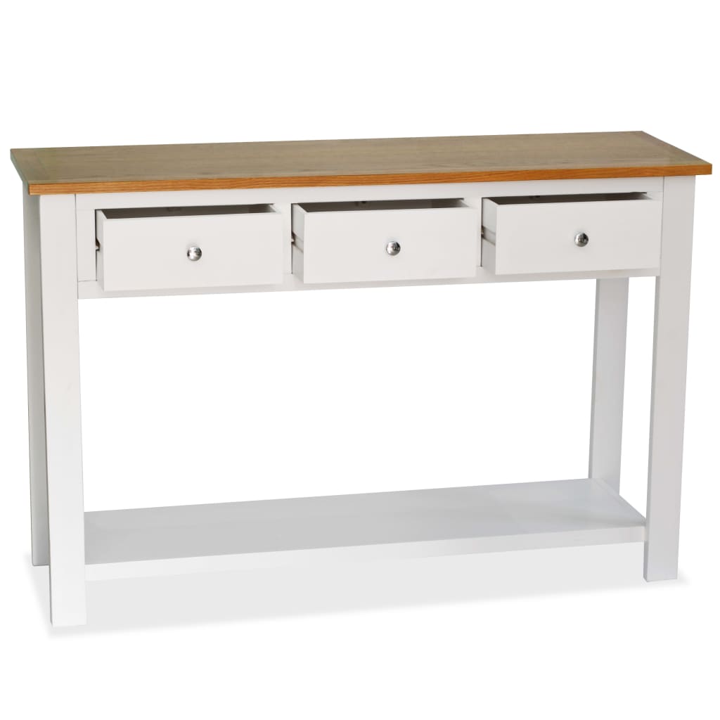 Console Table Solid Oak Wood - 118×35×77cm
