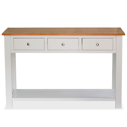 Console Table Solid Oak Wood - 118×35×77cm