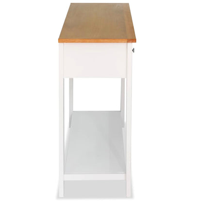 Console Table Solid Oak Wood - 118×35×77cm