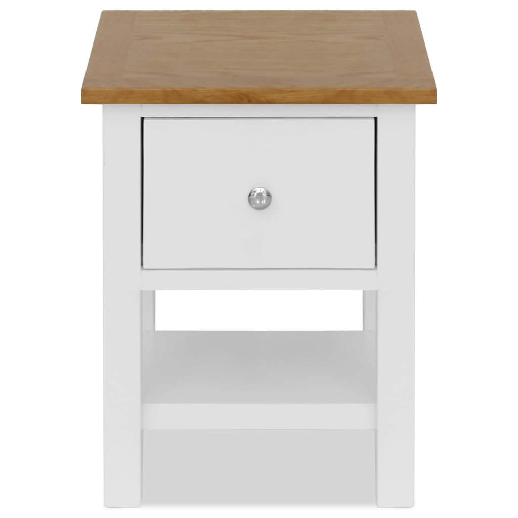 Nightstand Solid Oak Wood - 36×30×47cm