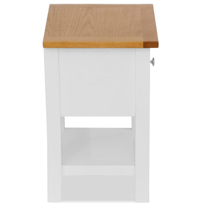 Nightstand Solid Oak Wood - 36×30×47cm