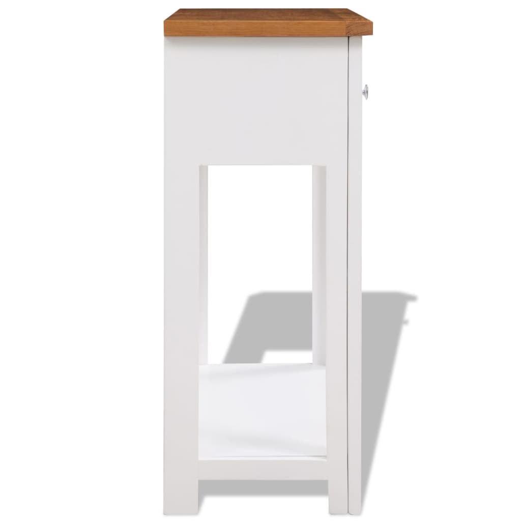 Console Table Solid Oak Wood - 83×30×73cm