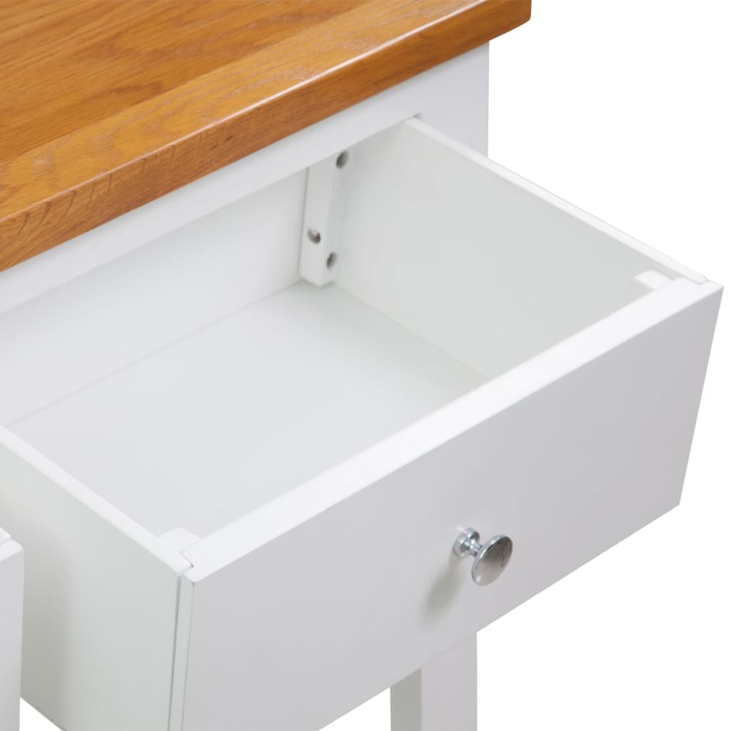 Console Table Solid Oak Wood - 83×30×73cm