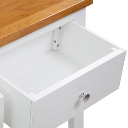 Console Table Solid Oak Wood - 83×30×73cm