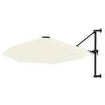 Wall-Mounted Parasol with Metal Pole 300 cm Sand