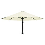 Wall-Mounted Parasol with Metal Pole 300 cm Sand