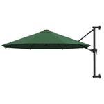 Wall-Mounted Parasol with Metal Pole 300 cm Green