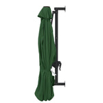 Wall-Mounted Parasol with Metal Pole 300 cm Green