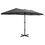 Outdoor Parasol with Aluminium Pole 460x270 cm Anthracite