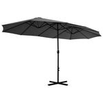 Outdoor Parasol with Aluminium Pole 460x270 cm Anthracite