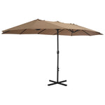 Outdoor Parasol with Aluminium Pole 460x270 cm Taupe