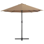 Outdoor Parasol with Aluminium Pole 460x270 cm Taupe