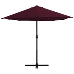 Outdoor Parasol with Aluminium Pole 460x270 cm Bordeaux Red