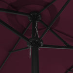 Outdoor Parasol with Aluminium Pole 460x270 cm Bordeaux Red