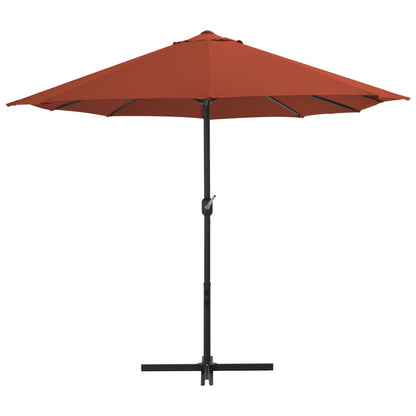 Outdoor Parasol with Aluminium Pole 460x270 cm Terracotta