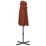 Outdoor Parasol with Aluminium Pole 460x270 cm Terracotta