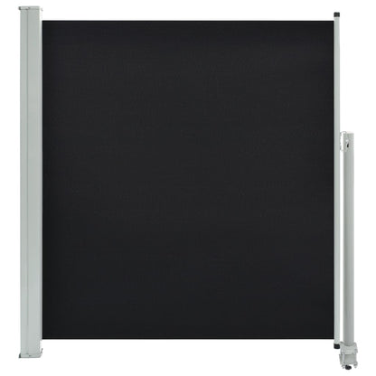 Patio Retractable Side Awning,  Black