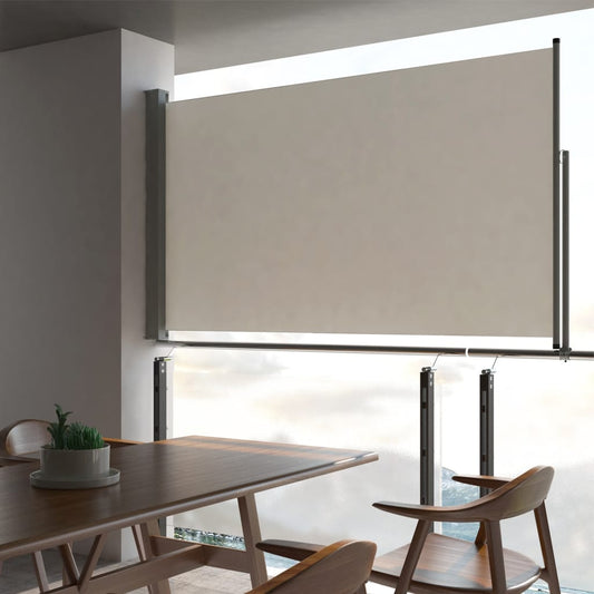 Patio Retractable Side Awning - Cream