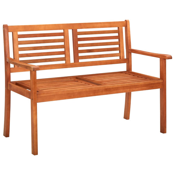  2-Seater Garden Bench 120 cm Solid Eucalyptus Wood