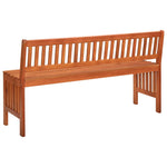 Garden Bench 137 cm Solid Eucalyptus Wood