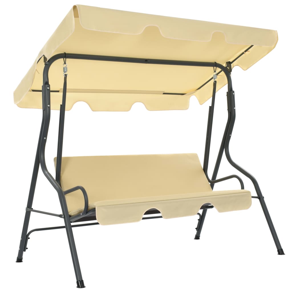 Garden Swing Chair Cream White