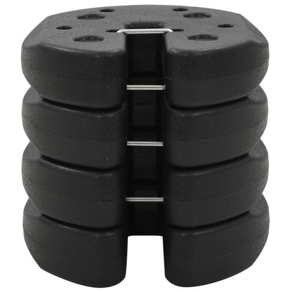 Gazebo Weight Plates 4 pcs Black  Concrete