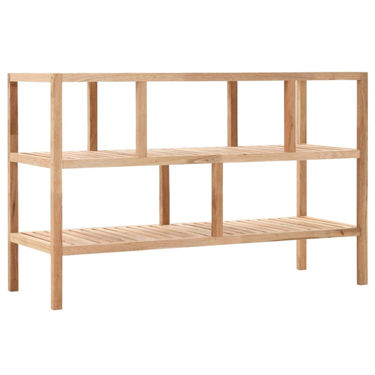 Bathroom Shelf Solid Walnut Wood 100x40x65cm Storage Rack Organiser