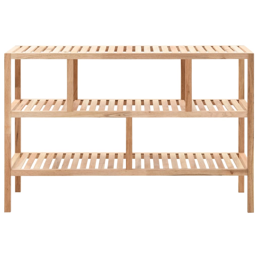 Bathroom Shelf Solid Walnut Wood 100x40x65cm Storage Rack Organiser
