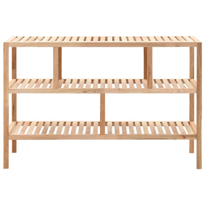Bathroom Shelf Solid Walnut Wood 100x40x65cm Storage Rack Organiser