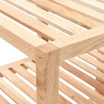 Bathroom Shelf Solid Walnut Wood 100x40x65cm Storage Rack Organiser