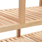 Bathroom Shelf Solid Walnut Wood 100x40x65cm Storage Rack Organiser