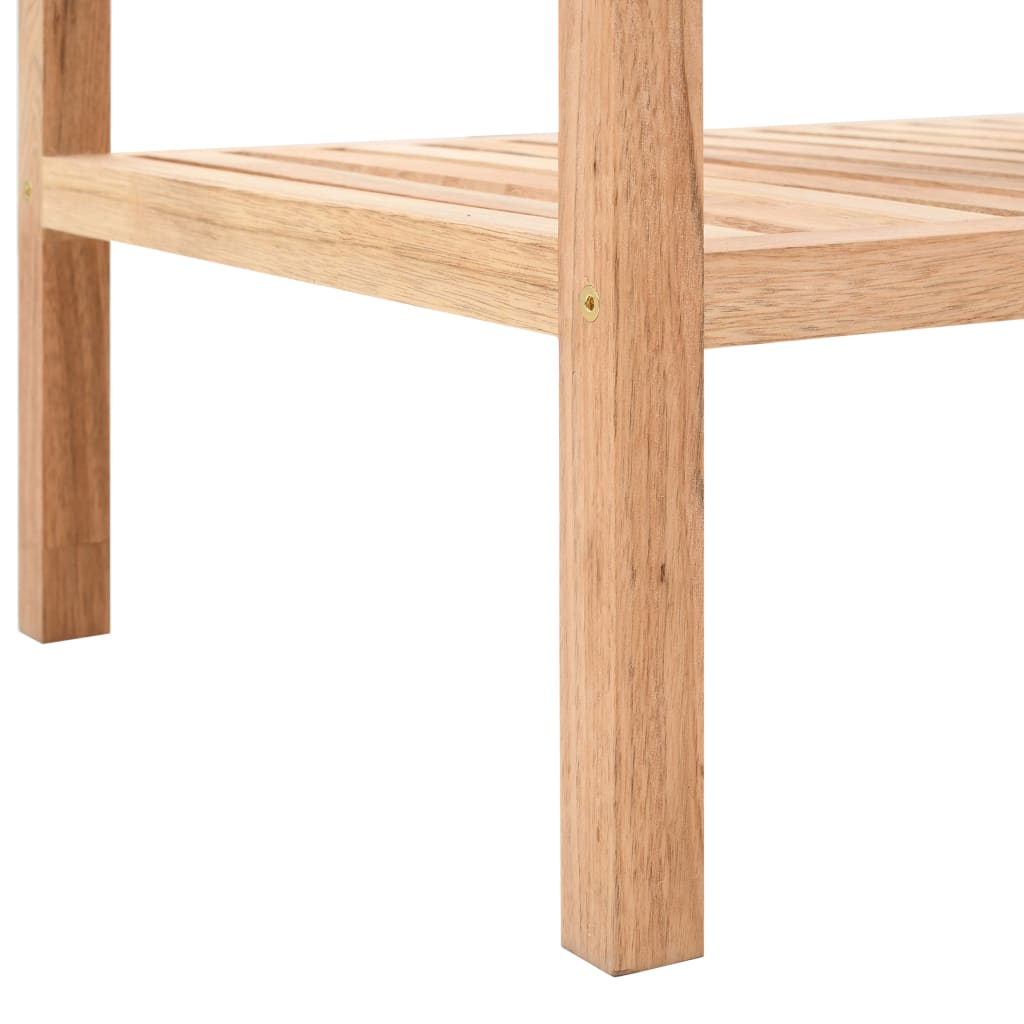 Bathroom Shelf Solid Walnut Wood 100x40x65cm Storage Rack Organiser