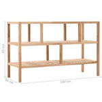 Bathroom Shelf Solid Walnut Wood 100x40x65cm Storage Rack Organiser