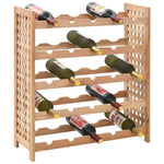 Wine Rack for 25 Bottles Solid Walnut Wood