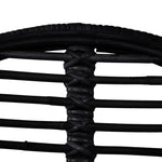 Dining Chairs 6 pcs Black Natural Rattan