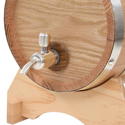 Wine Barrel with Tap Solid Oak Wood 6 L
