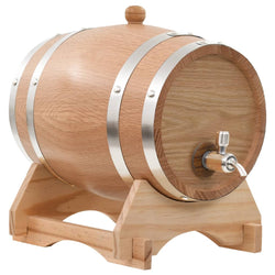 Wine Barrel with Tap Solid Oak Wood 12 L