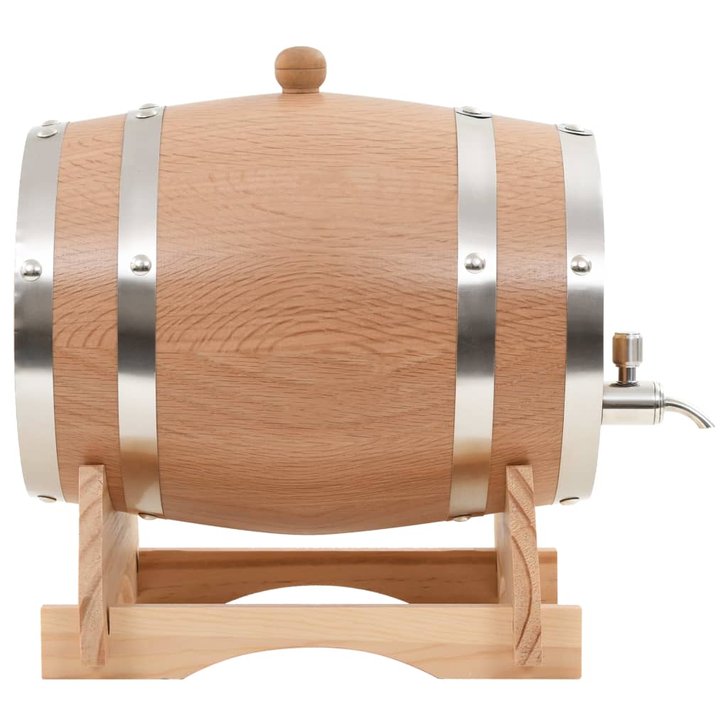 Wine Barrel with Tap Solid Oak Wood 12 L