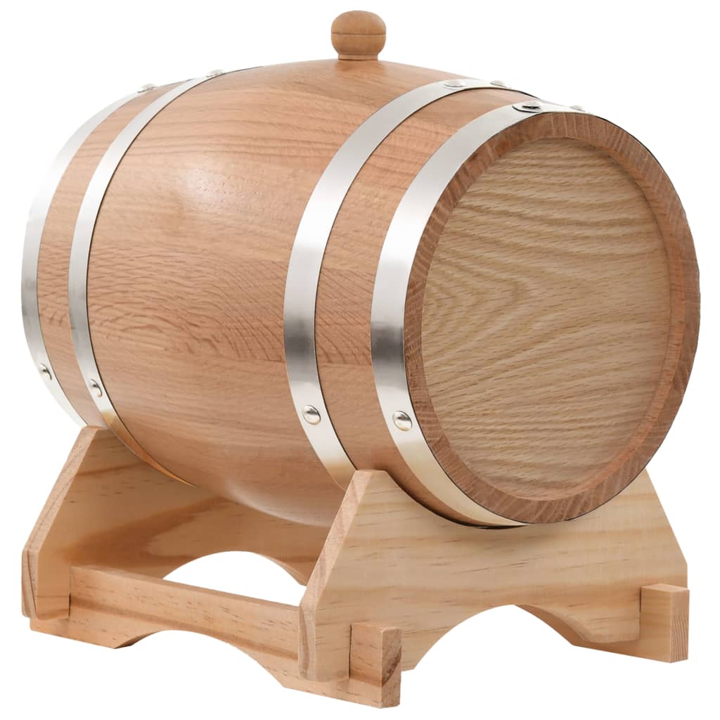Wine Barrel with Tap Solid Oak Wood 12 L