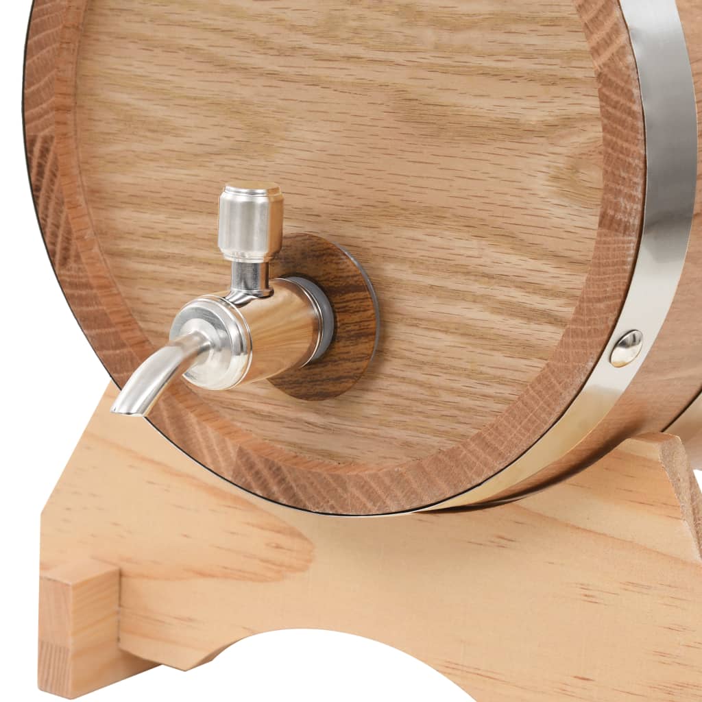 Wine Barrel with Tap Solid Oak Wood 12 L