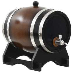 Wine Barrel with Tap Solid Pinewood 12 L