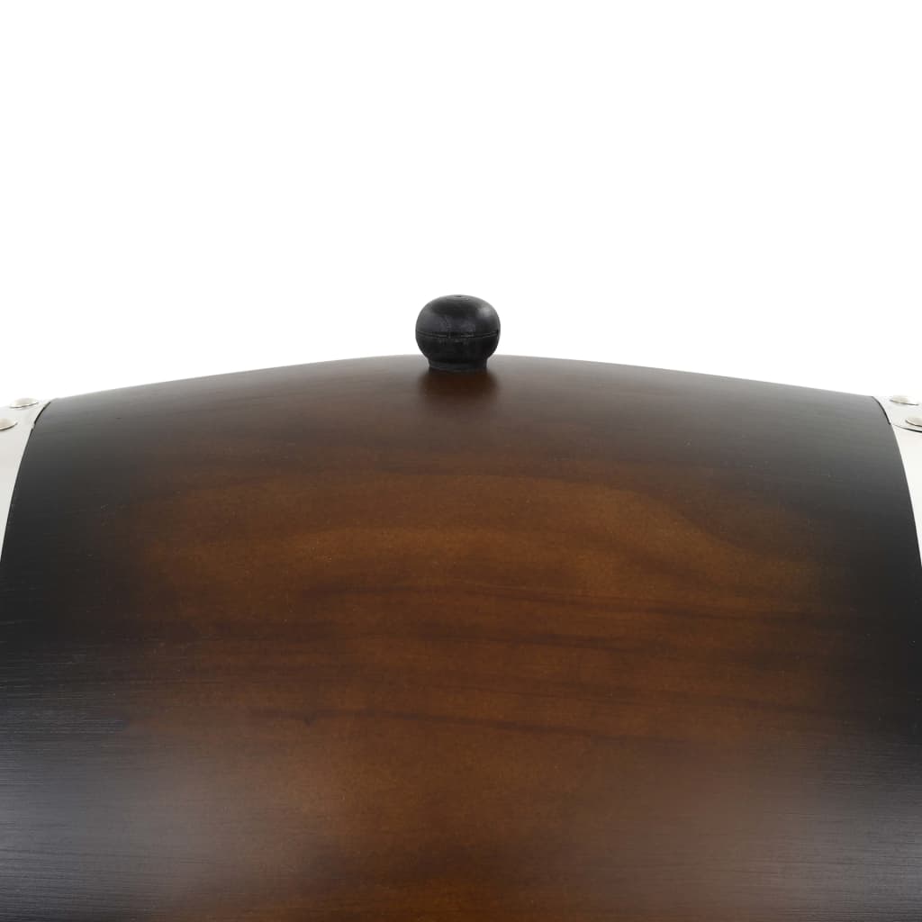 Wine Barrel with Tap Solid Pinewood 35 L - Brownish Black
