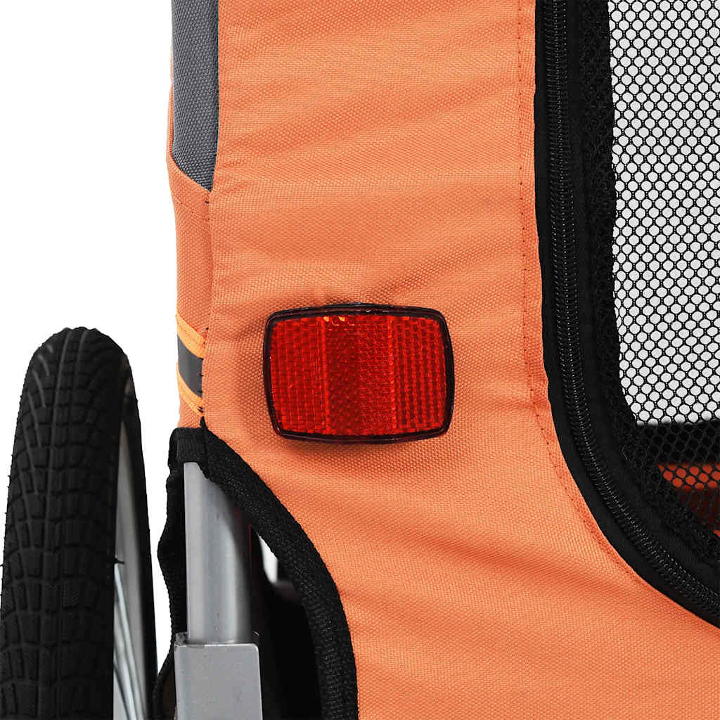 Dog Bike Trailer Orange and Brown - 137×73×90cm