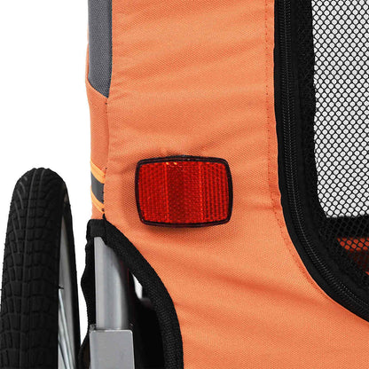 Dog Bike Trailer Orange and Brown - 137×73×90cm